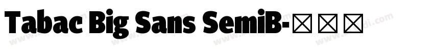 Tabac Big Sans SemiB字体转换 Tabac Big Sans SemiB字体转换